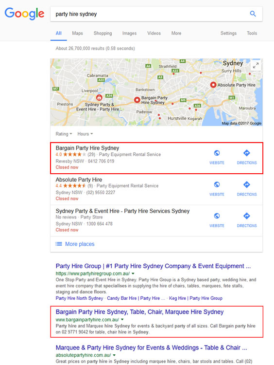 seo party hire sydney